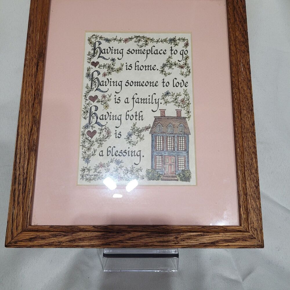 Creative Caligraphy "Home Blessing" Framed Picture